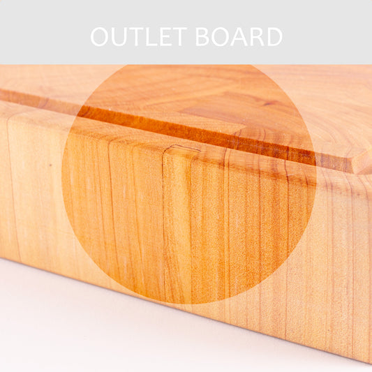 B-GRADE | End Grain Chopping Board with Juice Groove 540x340x60 Macrocarpa | 16