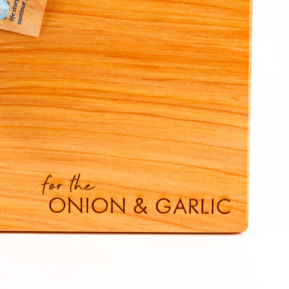 Chopping Board For The Onion & Garlic