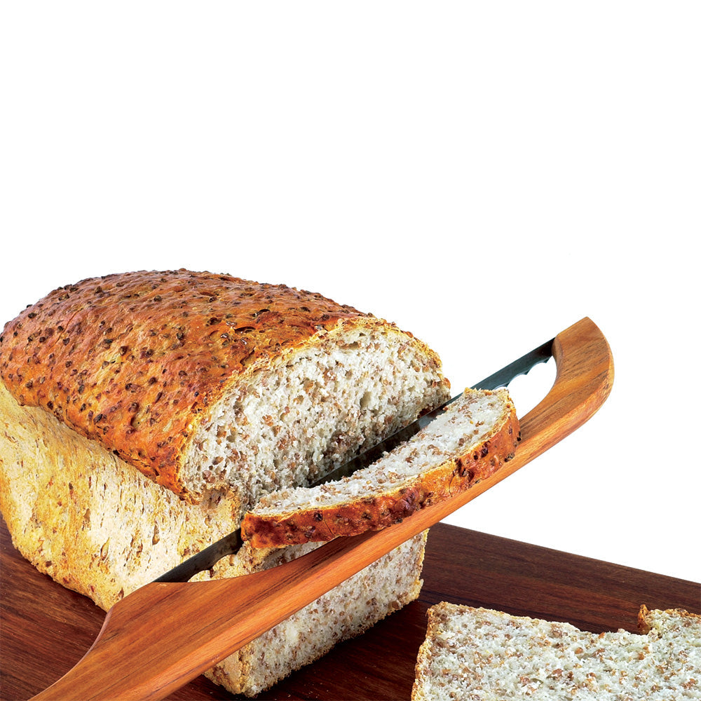 The Great NZ Bread Knife and Handle Board Set - Acacia Blackwood with Rimu Bread Knife