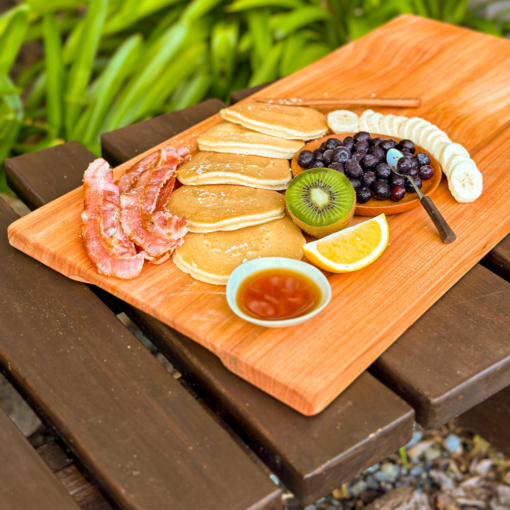 Serving Platter Board with Hand Holds 600x300