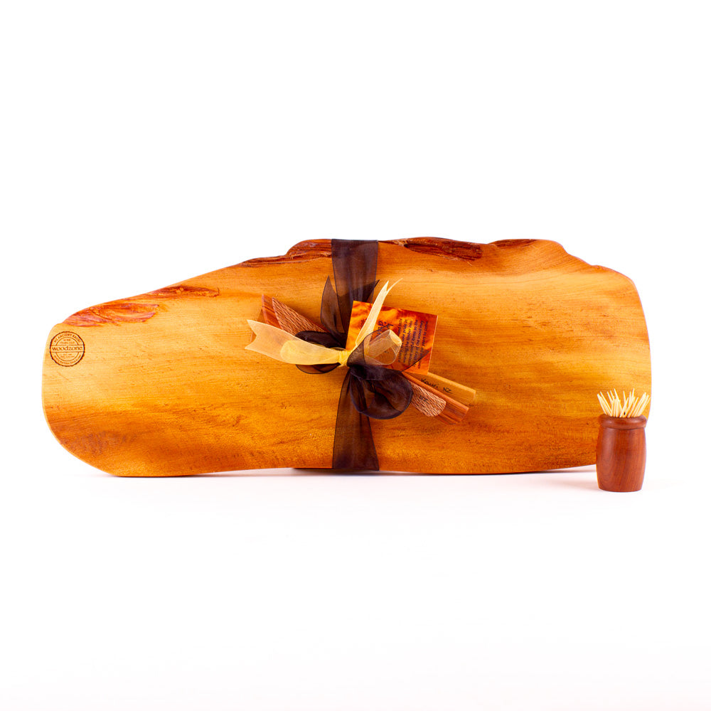 Ancient Kauri Rustic Natural Edge Board and Knife Set 1107