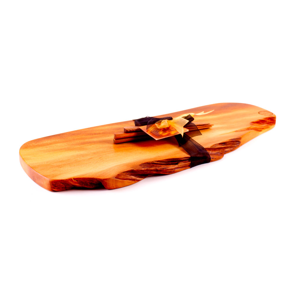 Ancient Kauri Rustic Natural Edge Board and Knife Set 1107