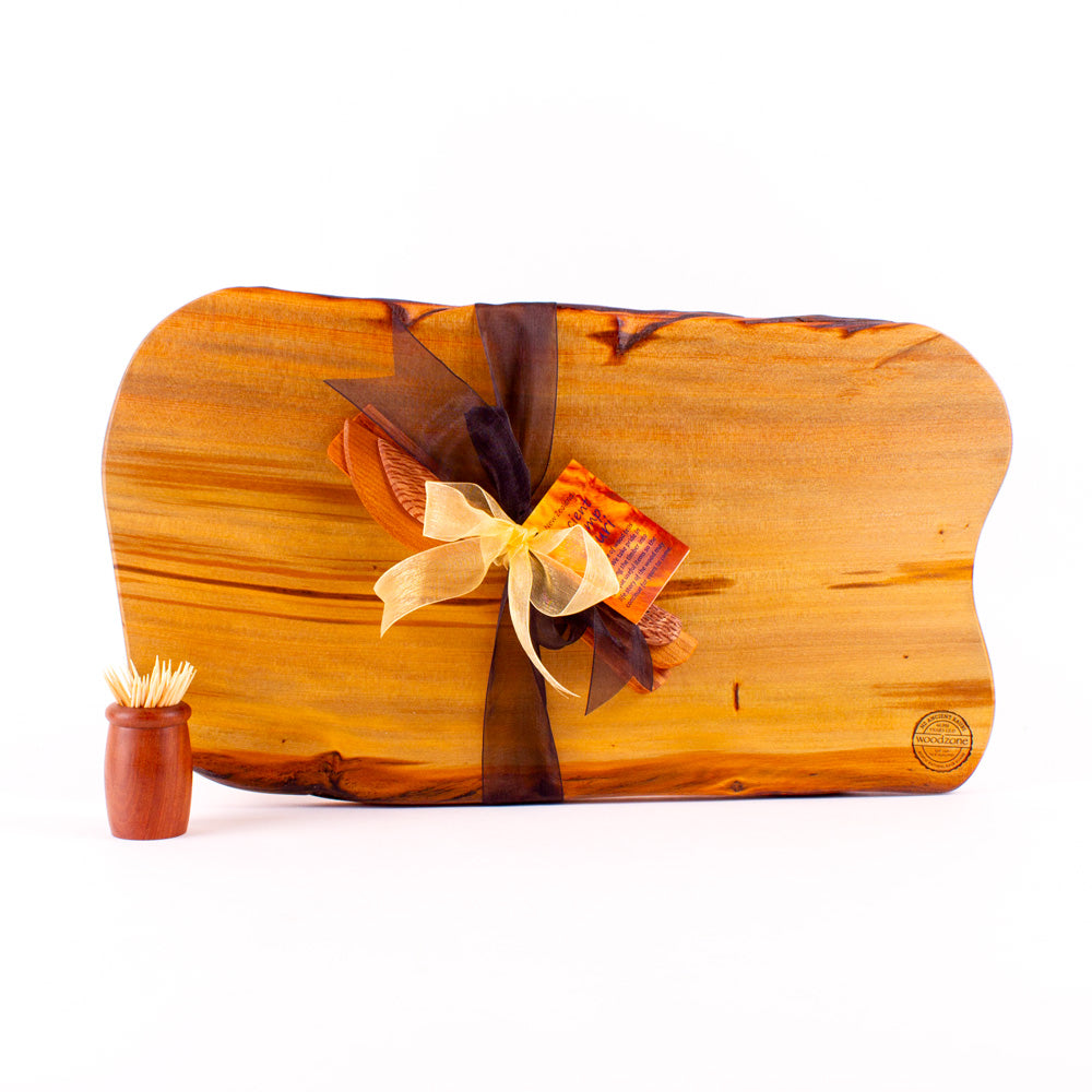 Ancient Kauri Rustic Natural Edge Board and Knife Set 1108