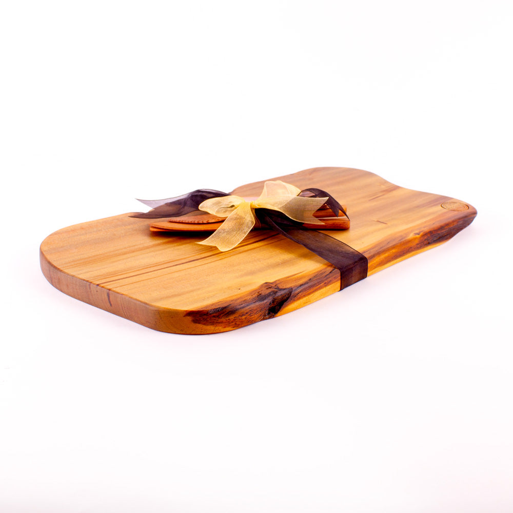 Ancient Kauri Rustic Natural Edge Board and Knife Set 1108