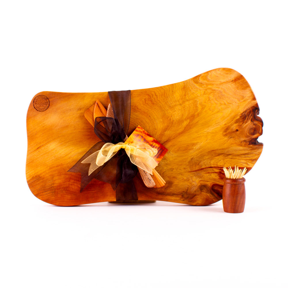 Ancient Kauri Rustic Natural Edge Board and Knife Set 1109