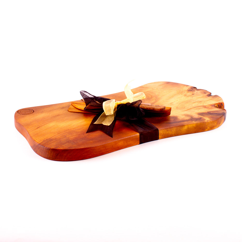 Ancient Kauri Rustic Natural Edge Board and Knife Set 1109