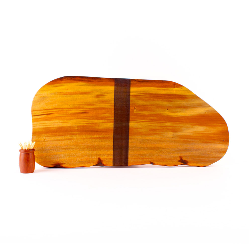 Ancient Kauri Rustic Natural Edge Board and Knife Set 1110