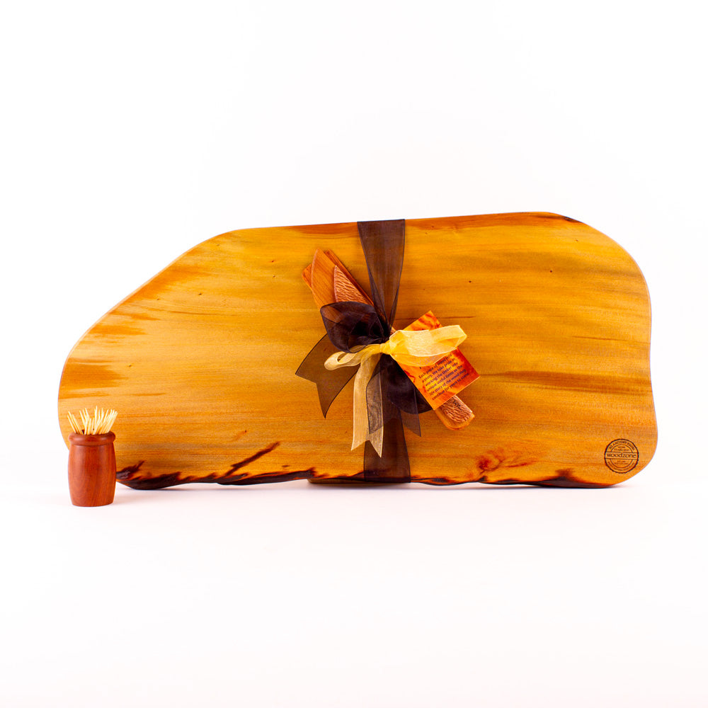 Ancient Kauri Rustic Natural Edge Board and Knife Set 1110