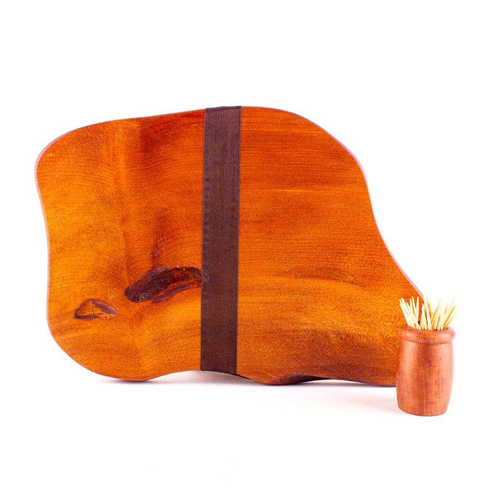 Ancient Kauri Rustic Natural Edge Board and Knife Set 1133