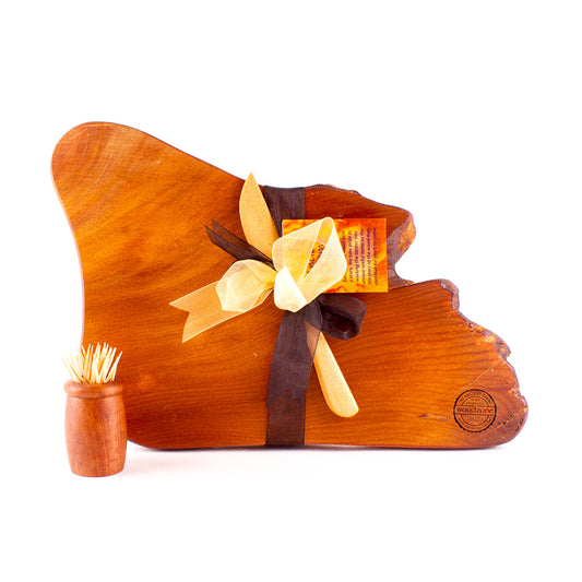 Ancient Kauri Rustic Natural Edge Board and Knife Set 1135