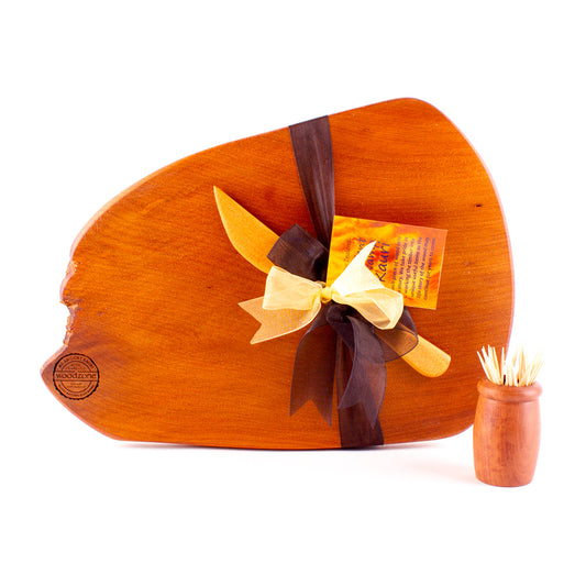 Ancient Kauri Rustic Natural Edge Board and Knife Set 1137