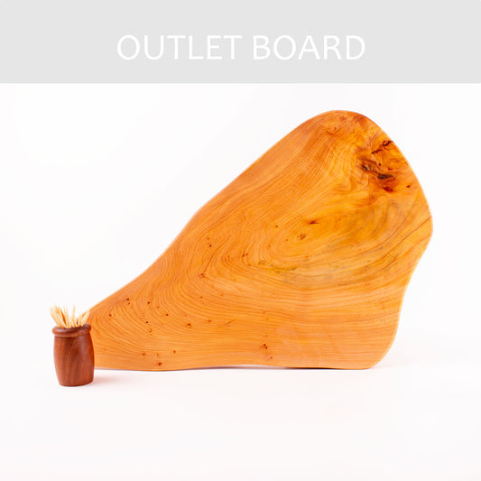 B-GRADE | Macrocarpa Rustic Natural Edge Board 125 - Sap Stain