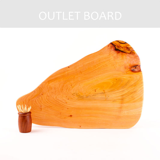 B-GRADE | Macrocarpa Rustic Natural Edge Board 126 - Sap Stain