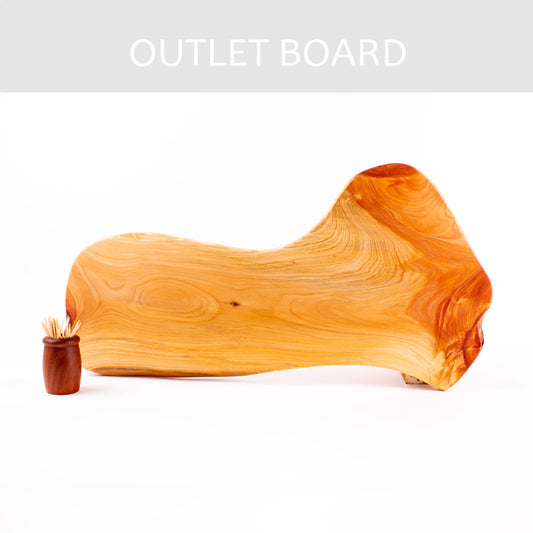 B-GRADE | Macrocarpa Rustic Natural Edge Board 135 - Split