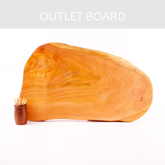 B-GRADE | Macrocarpa Rustic Natural Edge Board 136 - Sap Stain