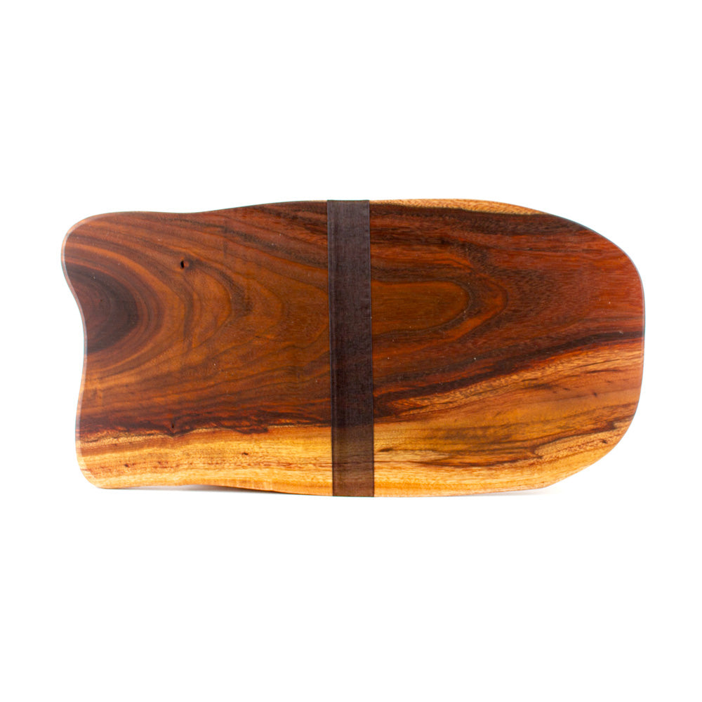 Camphor Wood Rustic Natural Edge Board and Knife Set 746