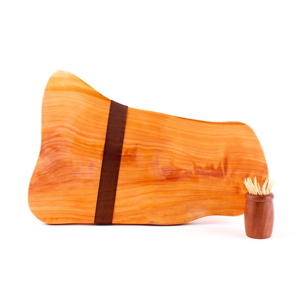 Macrocarpa Rustic Natural Edge Board and Knife Set 78