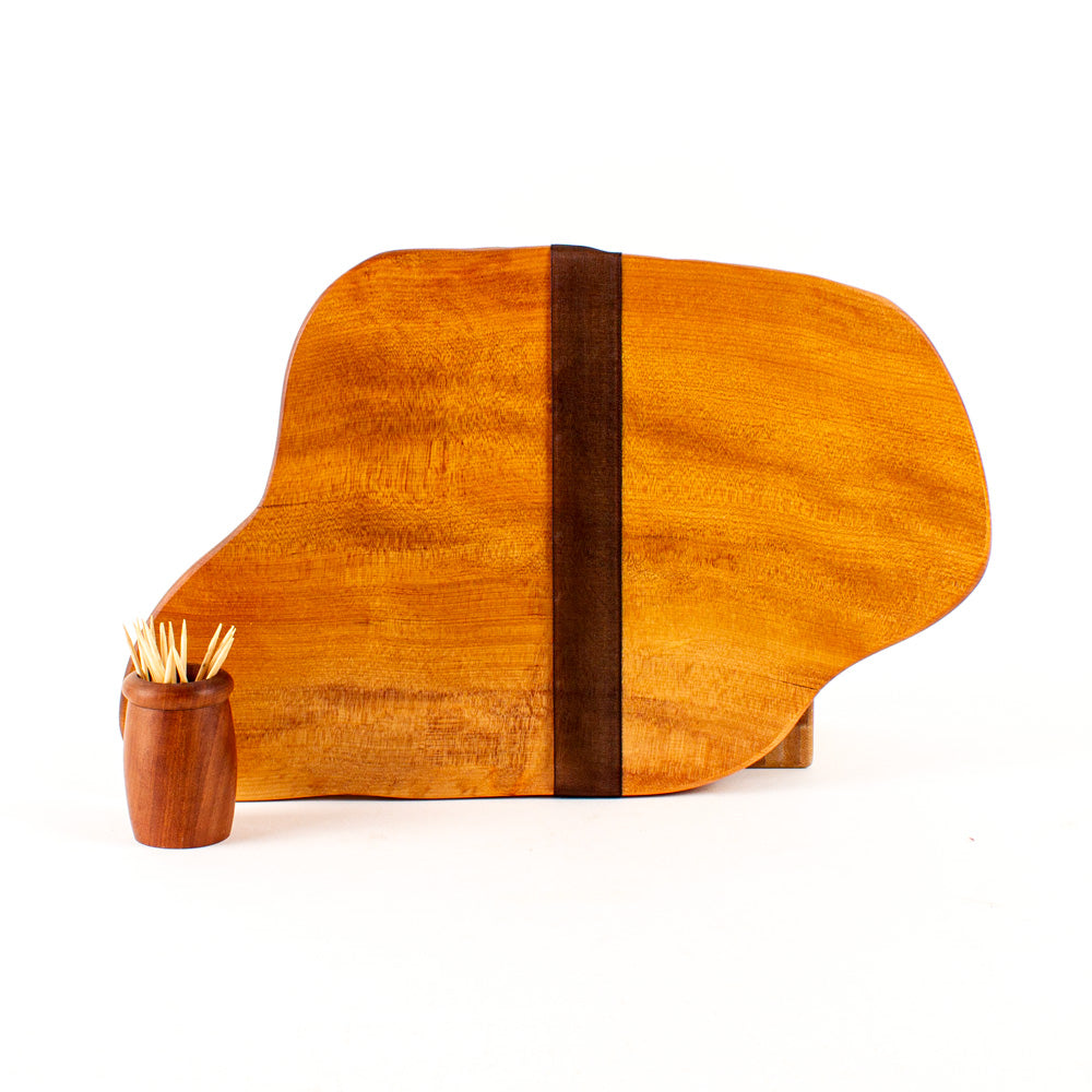 Ancient Kauri Rustic Natural Edge Board and Knife Set 817