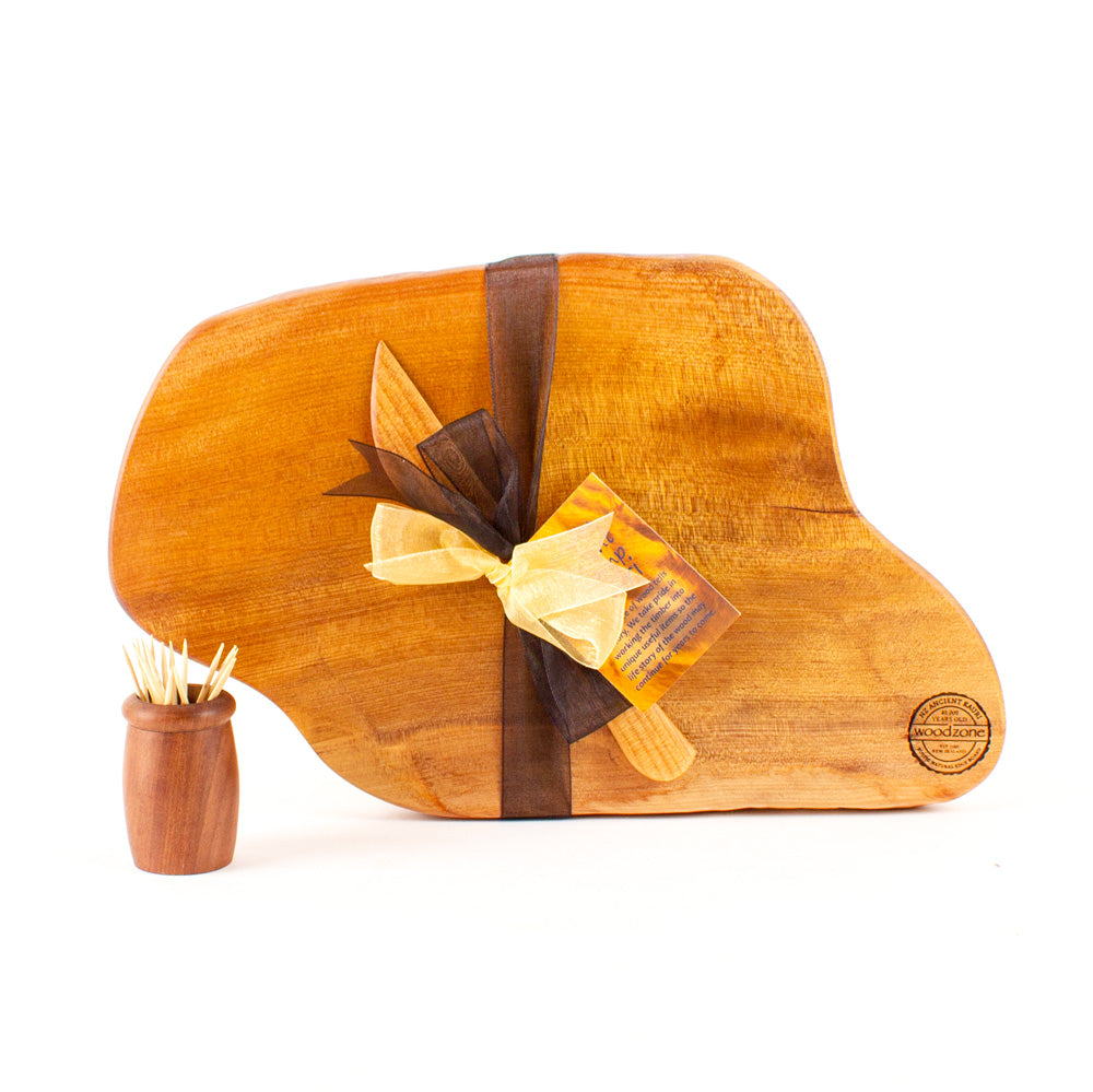Ancient Kauri Rustic Natural Edge Board and Knife Set 817