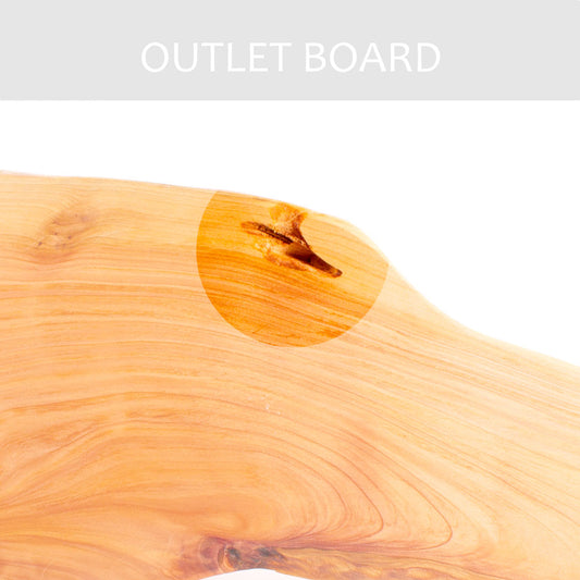 B-GRADE | Macrocarpa Rustic Natural Edge Board 82 - Hole