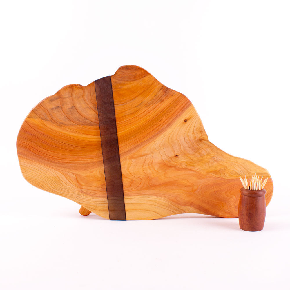 Macrocarpa Rustic Natural Edge Board and Knife Set 85