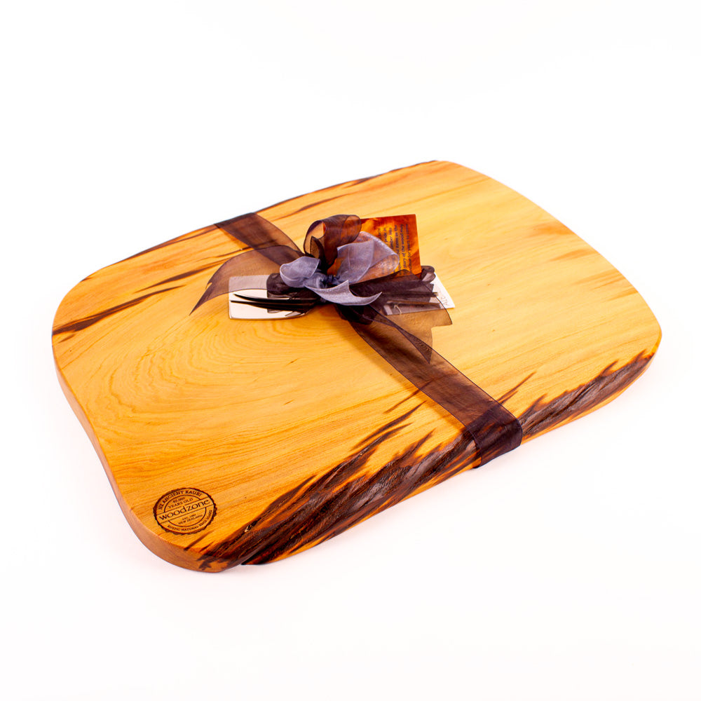 Ancient Kauri Rustic Natural Edge Board and Knife Set 860