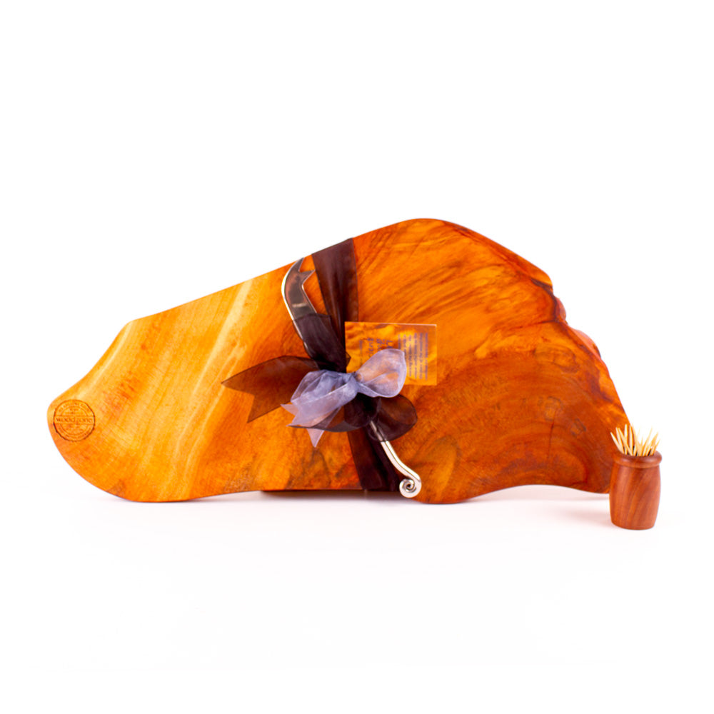 Ancient Kauri Rustic Natural Edge Board and Knife Set 877
