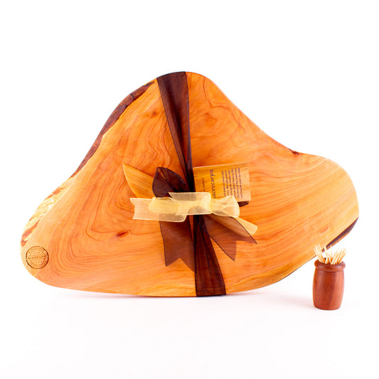 Macrocarpa Rustic Natural Edge Board and Knife Set 900