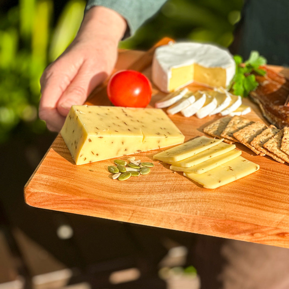 Serving Platter Board with Hand Holds 600x300