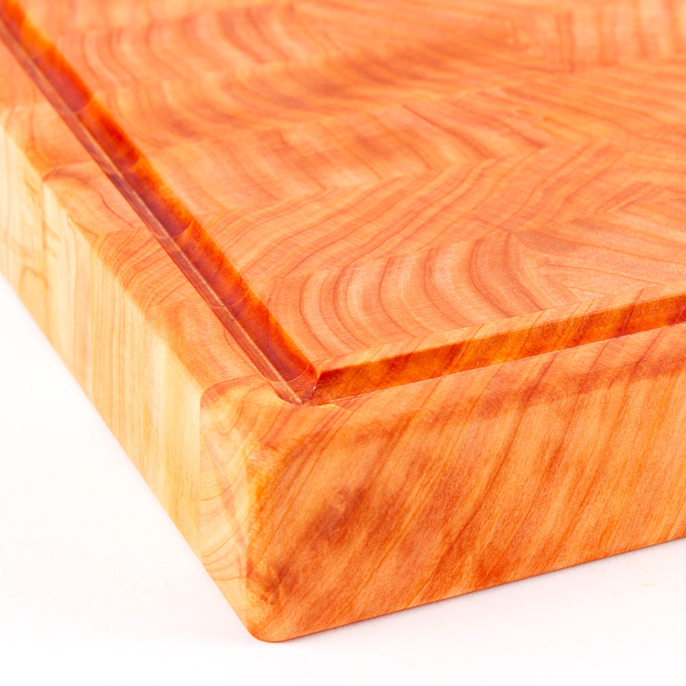 End Grain Chopping Board with Juice Groove, Large, 450x300x50 Macrocarpa