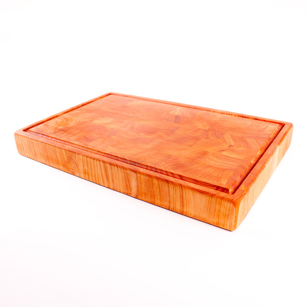 End Grain Chopping Board with Juice Groove, Extra Large, 550x350x60 Macrocarpa