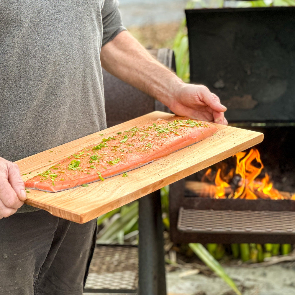 Serving Platter Board with Hand Holds 600x300