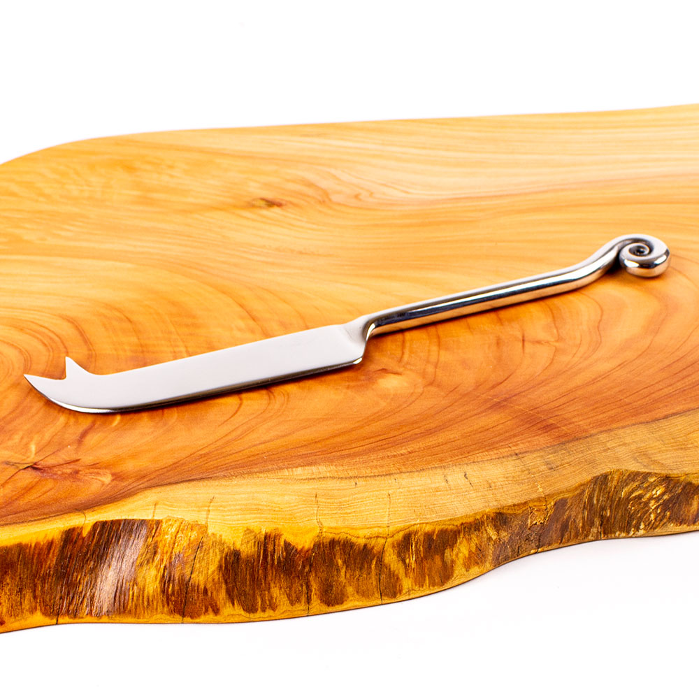 Metal Cheese Knife with Koru Handle