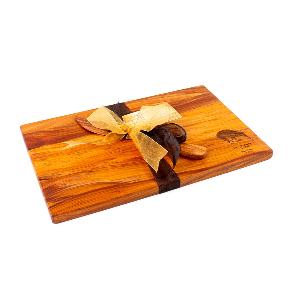The Great NZ Cheese Board 280x180 and Knife Set - Engraved Icon