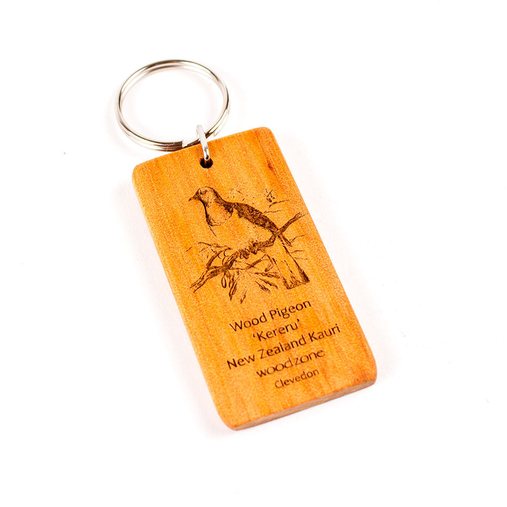 Keyring with Engraved Native Birds