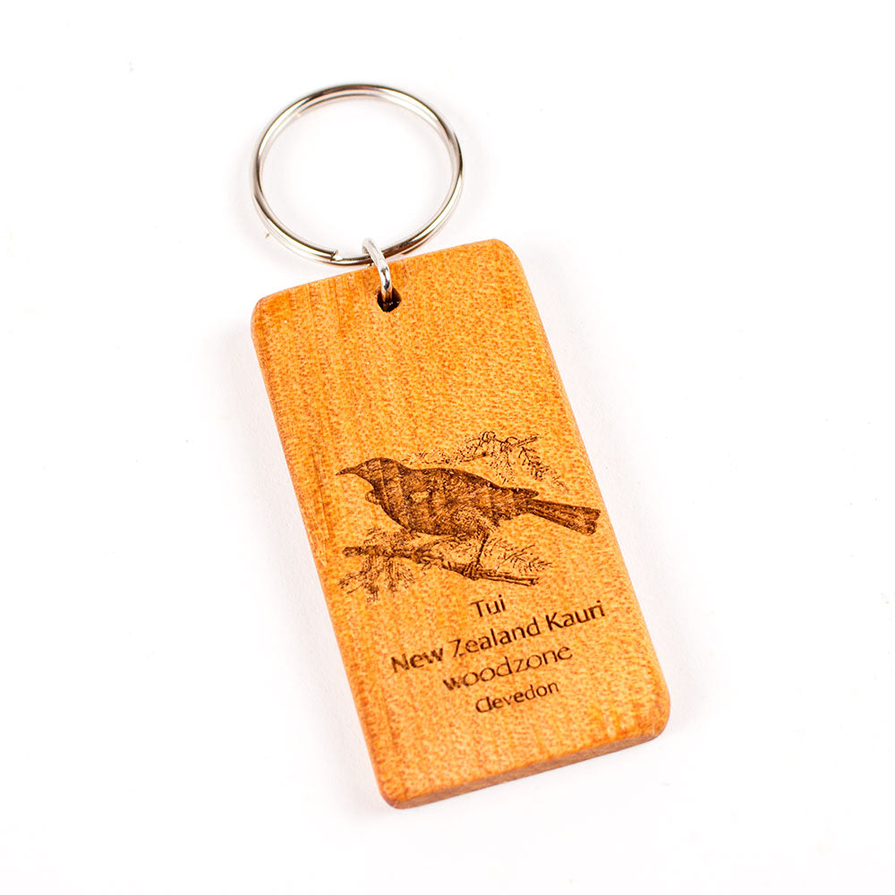 Keyring with Engraved Native Birds
