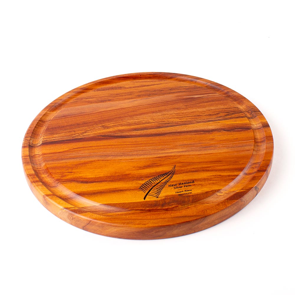 Round Board, 280mm with Engraved Icons and Juice Groove