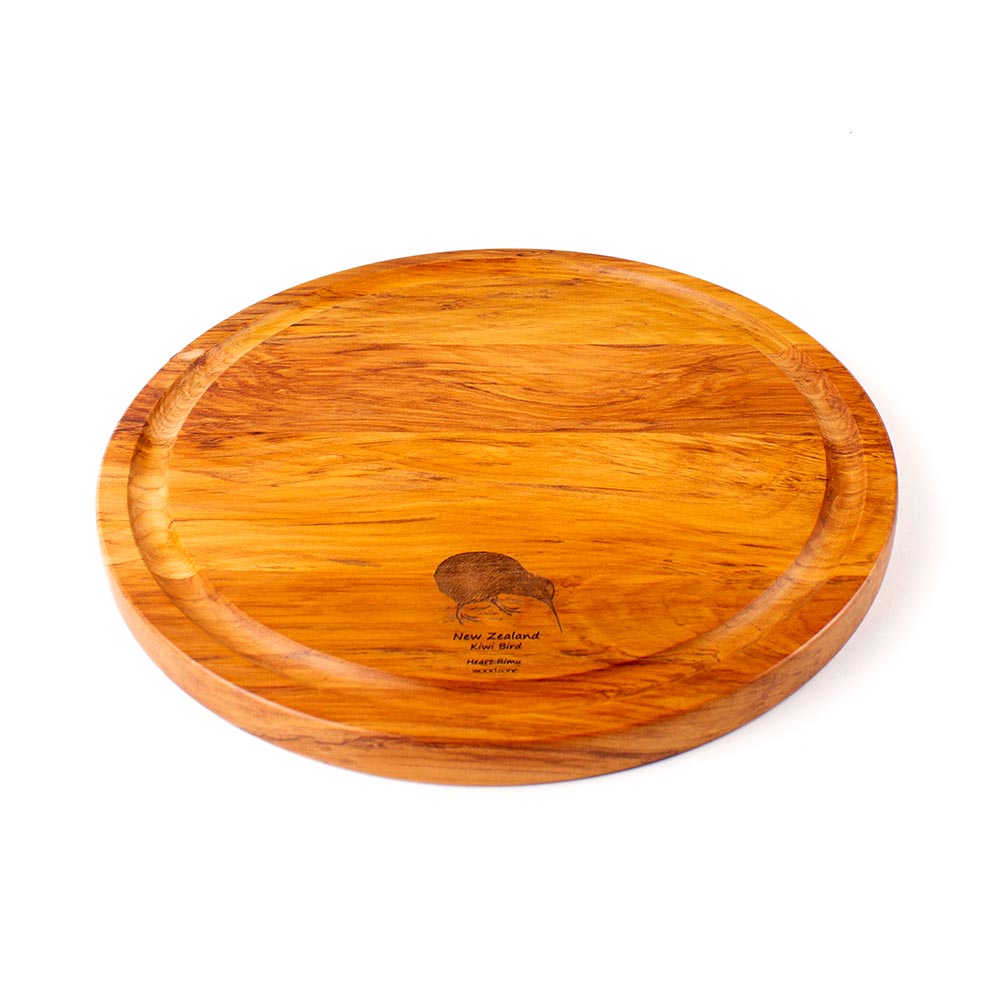 Round Board, 280mm with Engraved Icons and Juice Groove