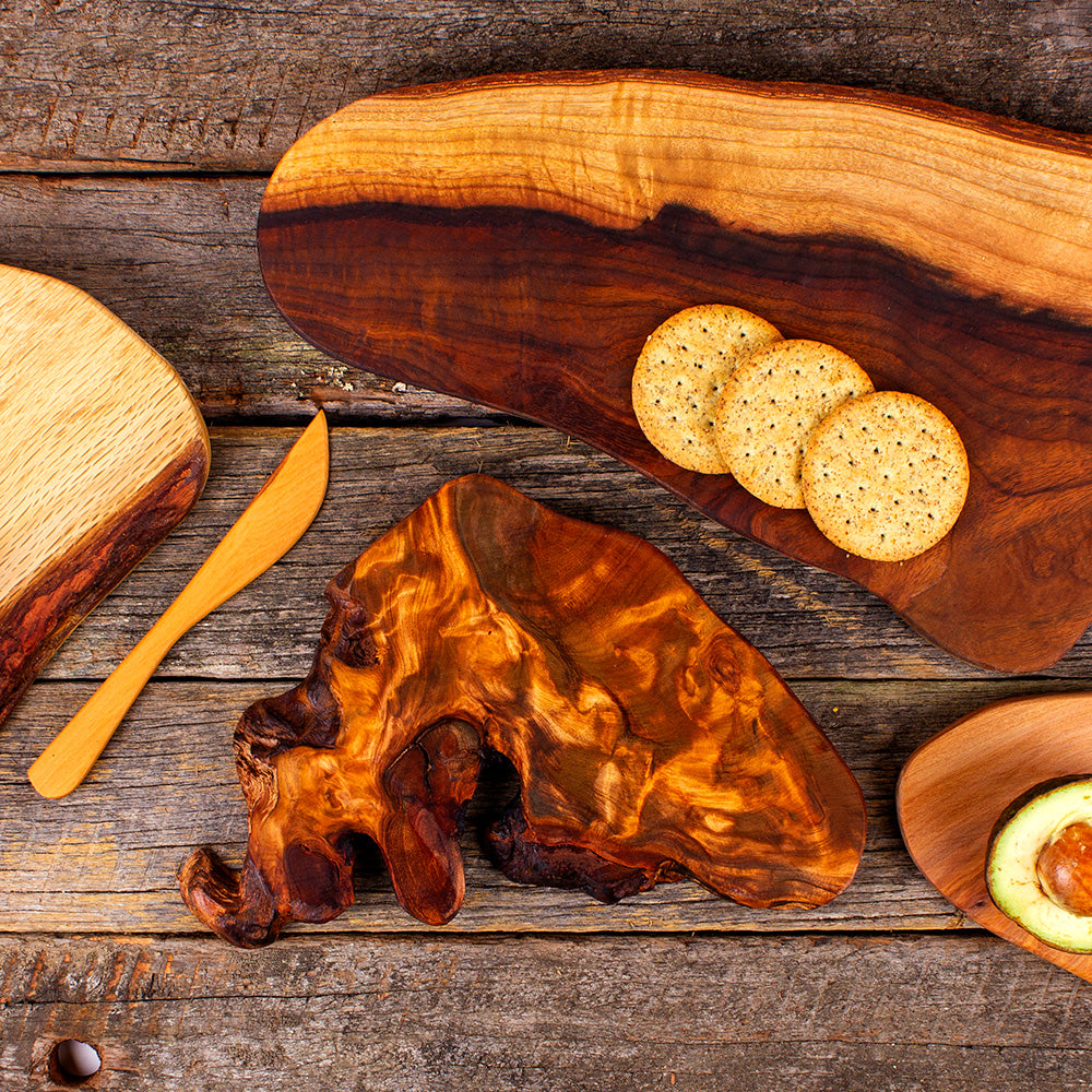 Rustic Boards Set Rustic Natural Edge Boards | Woodzone NZ Made Woodware & Gifts