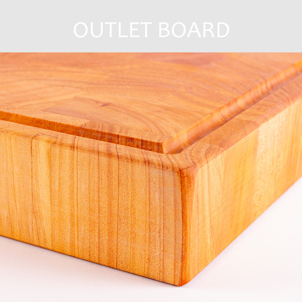 B-GRADE | End Grain Chopping Board with Juice Groove 540x340x60 Macrocarpa | 16