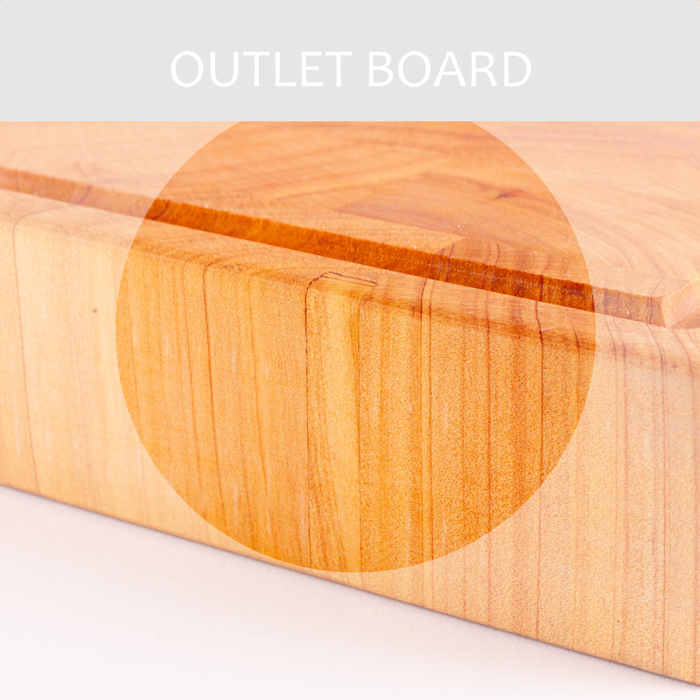 B-GRADE | End Grain Chopping Board with Juice Groove 540x340x60 Macrocarpa | 16