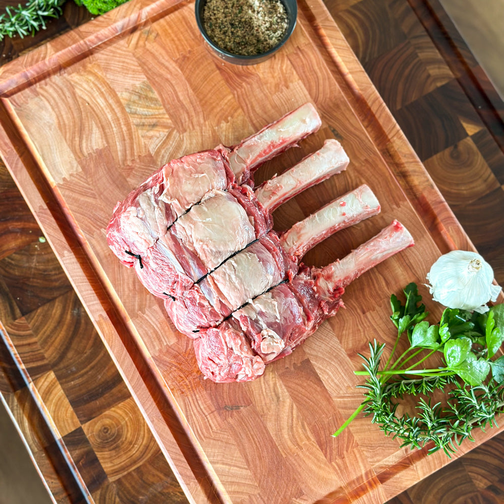 End Grain Chopping Board with Juice Groove, Macrocarpa