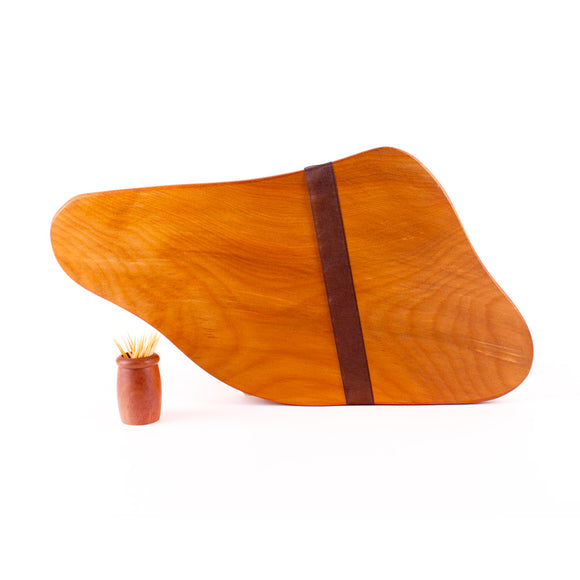 Ancient Kauri Rustic Natural Edge Board and Knife Set 1042