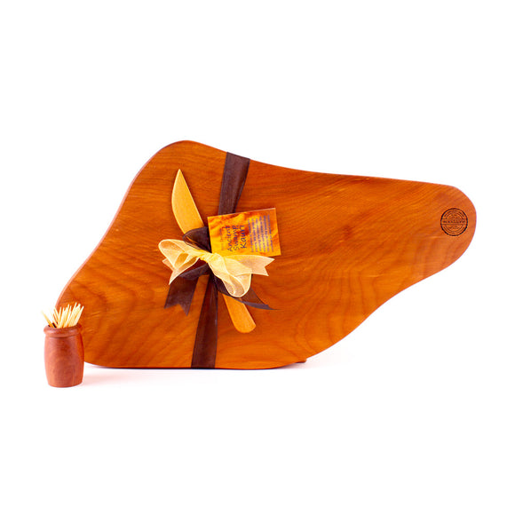 Ancient Kauri Rustic Natural Edge Board and Knife Set 1042