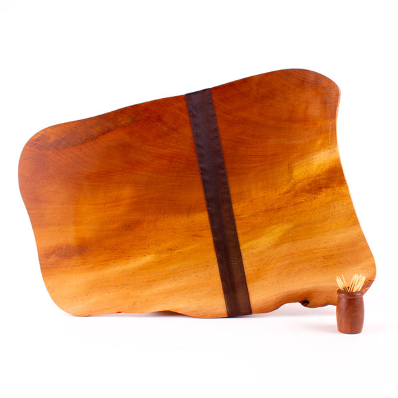 Ancient Kauri Rustic Natural Edge Board and Knife Set 1044