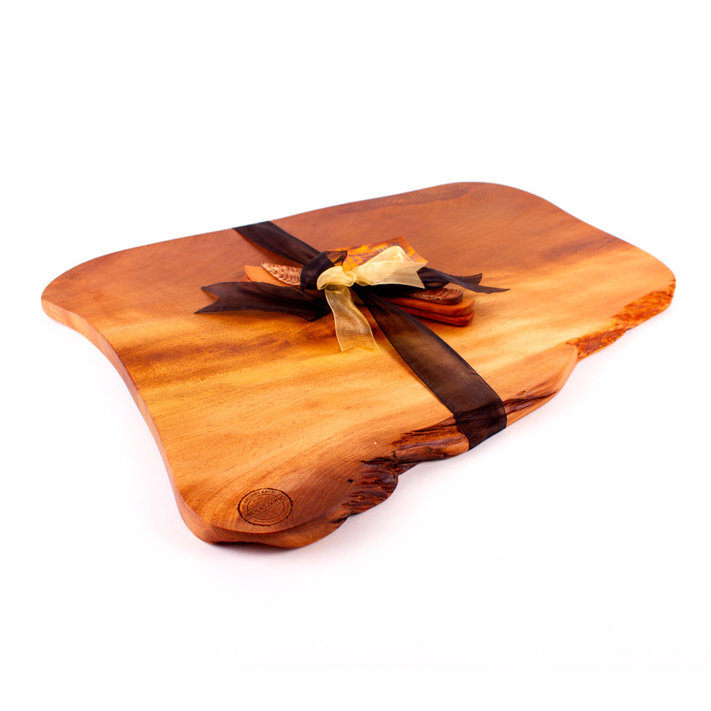 Ancient Kauri Rustic Natural Edge Board and Knife Set 1044