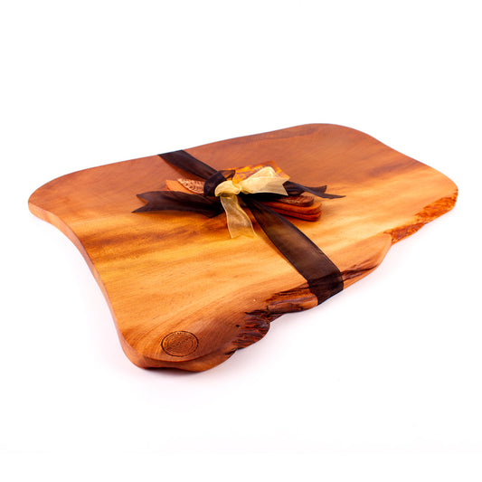 Ancient Kauri Rustic Natural Edge Board and Knife Set 1044