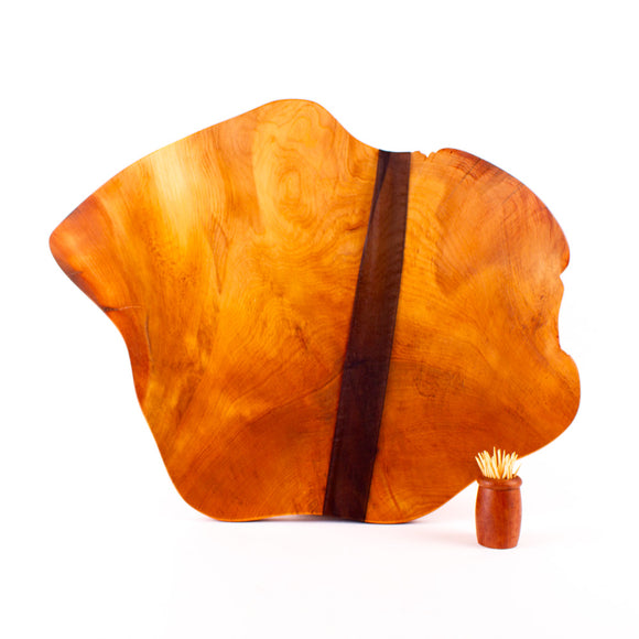 Ancient Kauri Rustic Natural Edge Board and Knife Set 1047