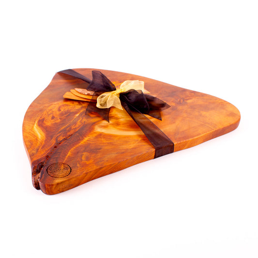 Ancient Kauri Rustic Natural Edge Board and Knife Set 1048