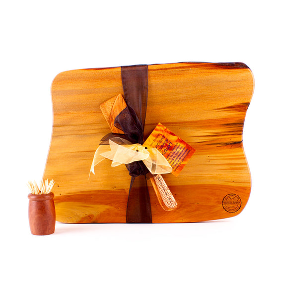 Ancient Kauri Rustic Natural Edge Board and Knife Set 1069
